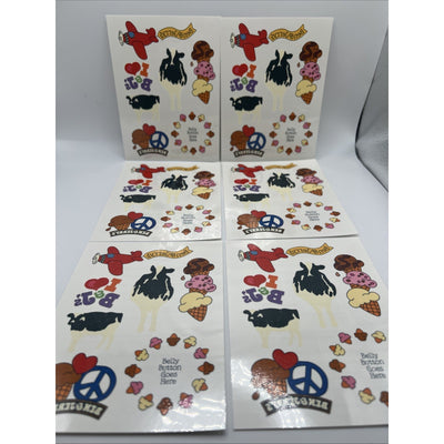 2007 Ben & Jerry's Ice Cream Milk Temporary Tattoos Vintage Cow Tattoo 6 Pages
