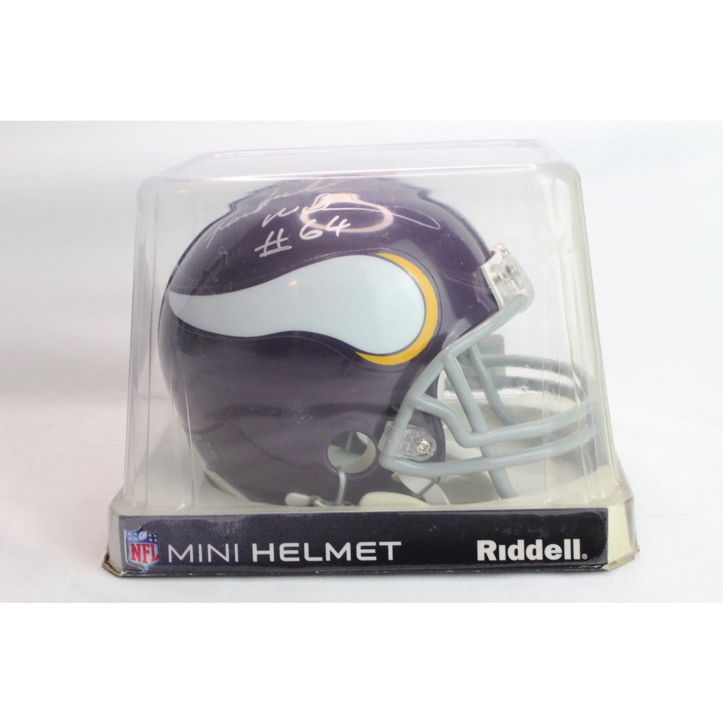 Minnesota Vikings NFL Riddell Mini Helmet Signed Autograph Randall McDonald #64