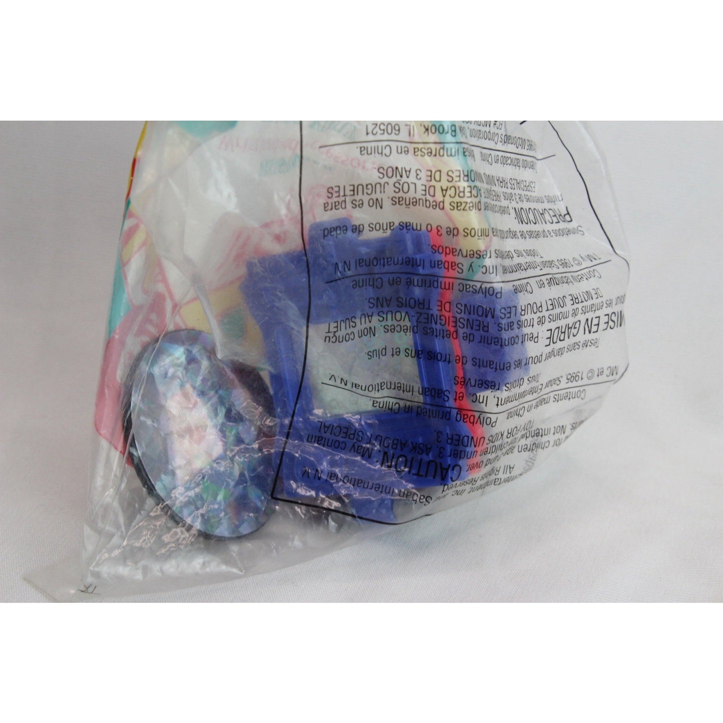 1995 McDonald's VR Troopers Wrist Spinner #3 New Sealed Rare Blue