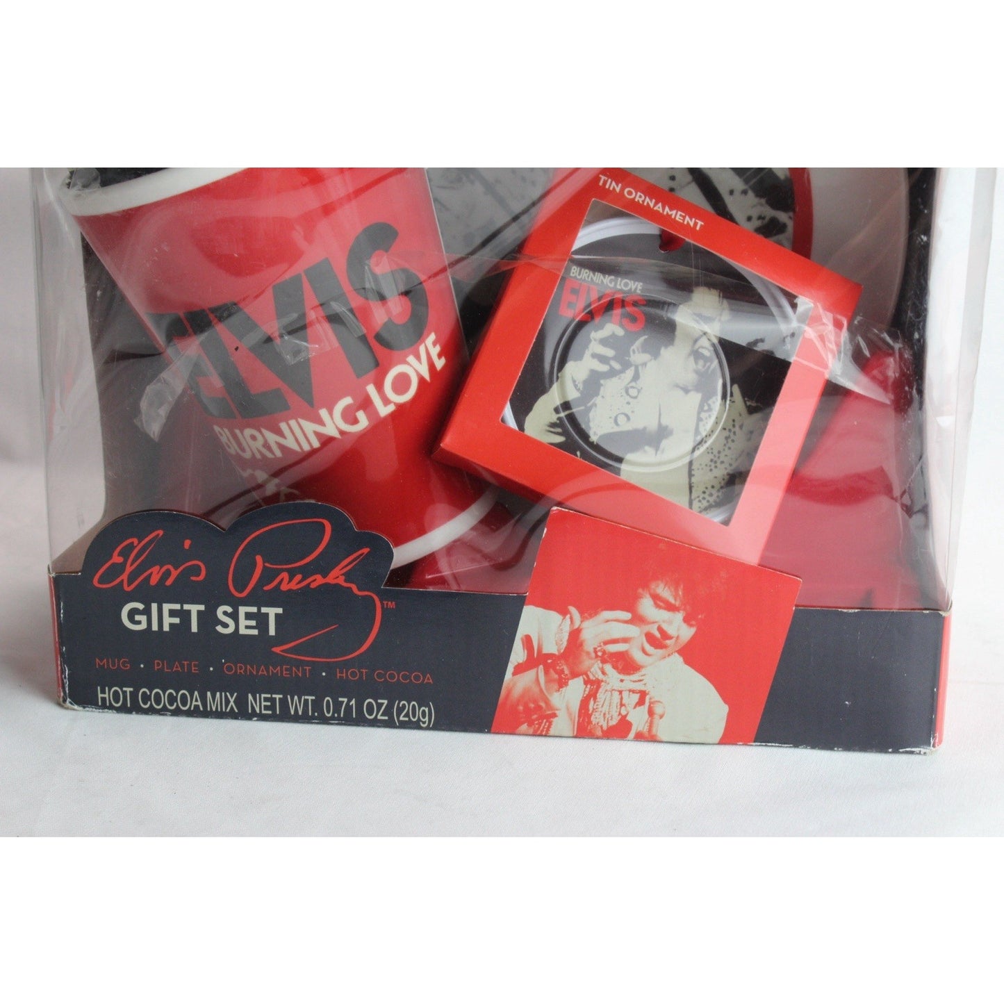Elvis Presley "Burning Love" Mug Plate Ornament Cocoa Gift Set Coffee Cup New