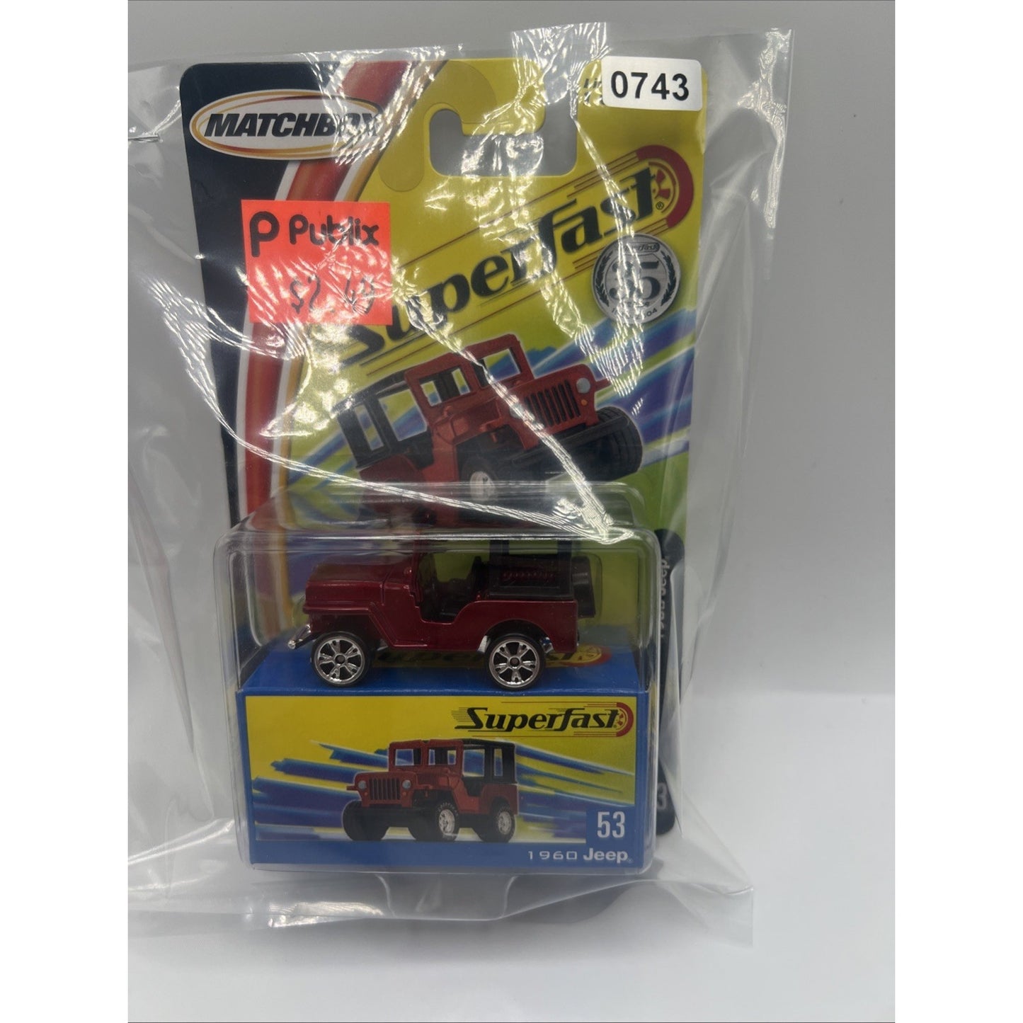 Jeep 2004 Matchbox Superfast 35 Years #53 1960 1:64 Chrome Wheels Die Cast Car