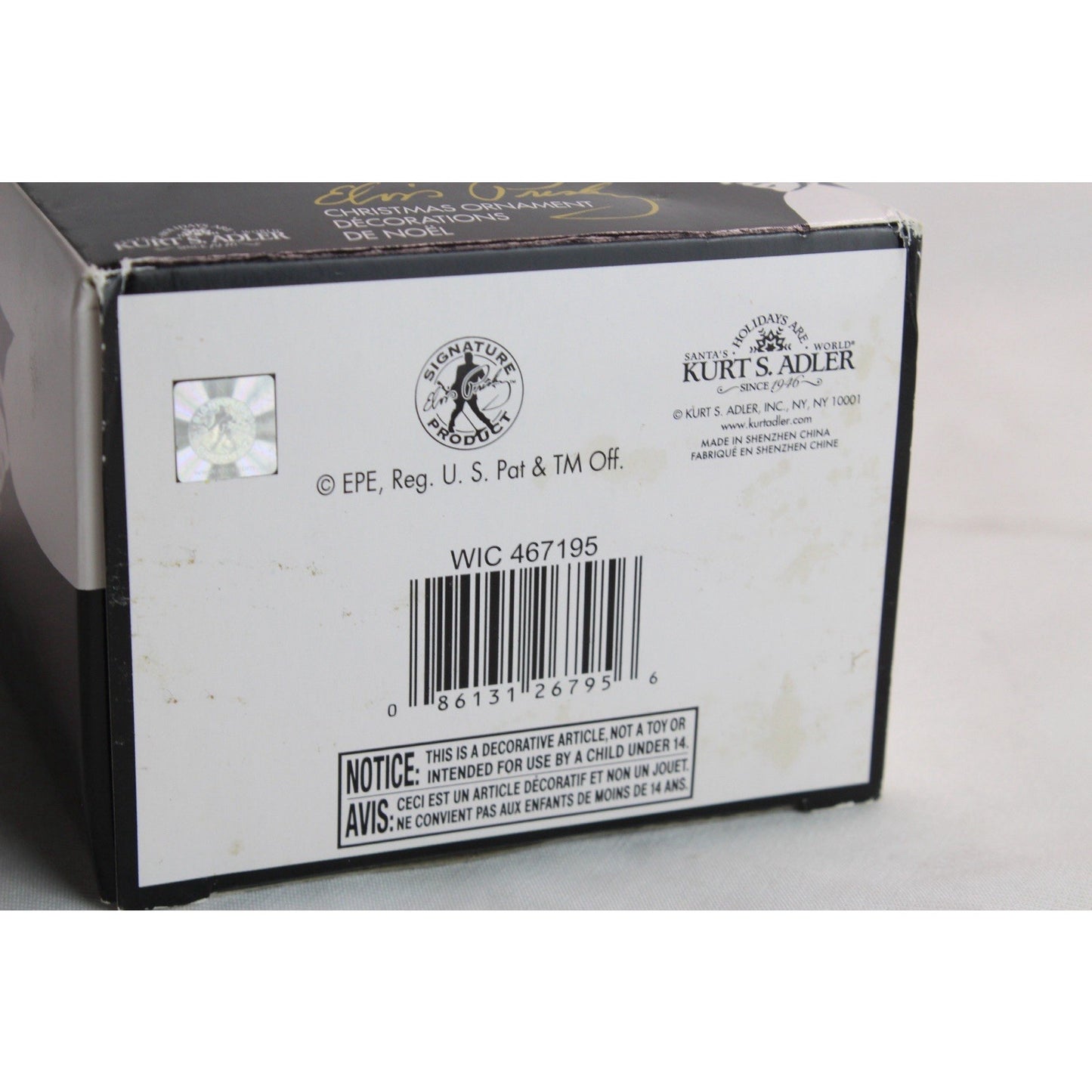 Elvis Presley Christmas Ornament Blue Suit with Microphone Kurts Adler New