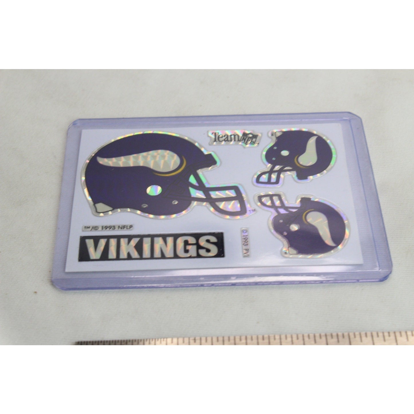Prism Sticker 1993 NFL Vending Machine Minnesota Vikings Football Team New Old