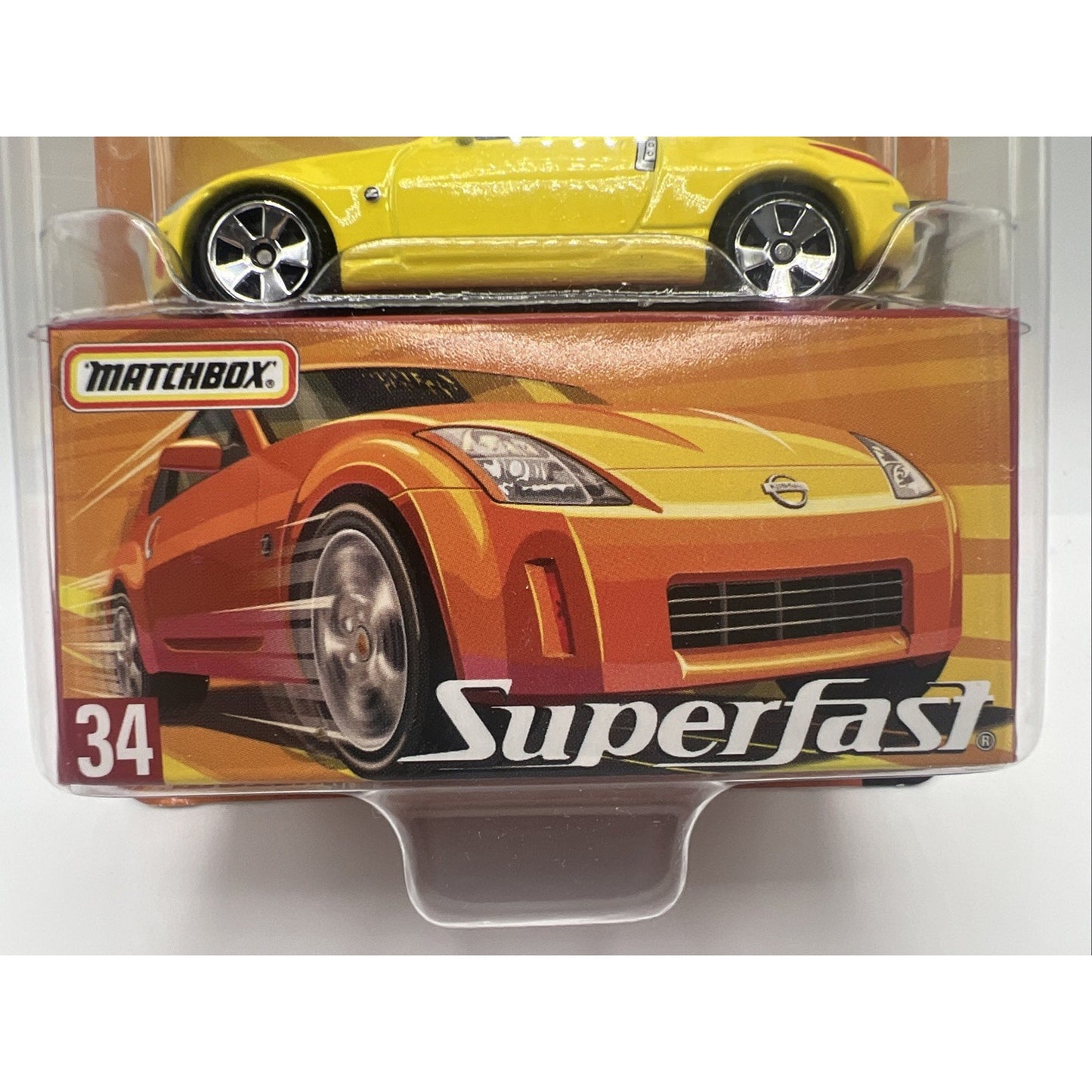 Matchbox Superfast Nissan Z 350Z Yellow 34 JDM Diecast Car Model Limited Edition