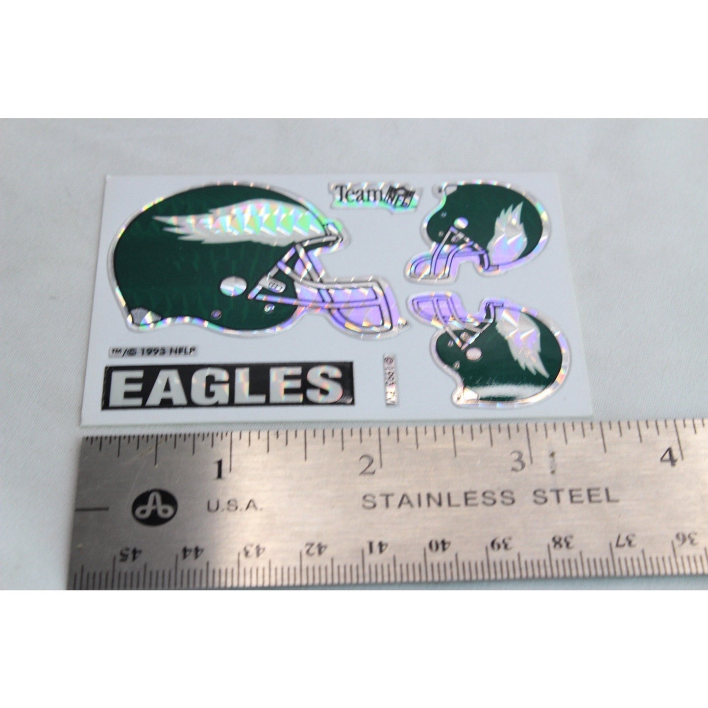 Philadelphia Eagles NFL Team 1993 Vending Machine Prism Sticker Vintage