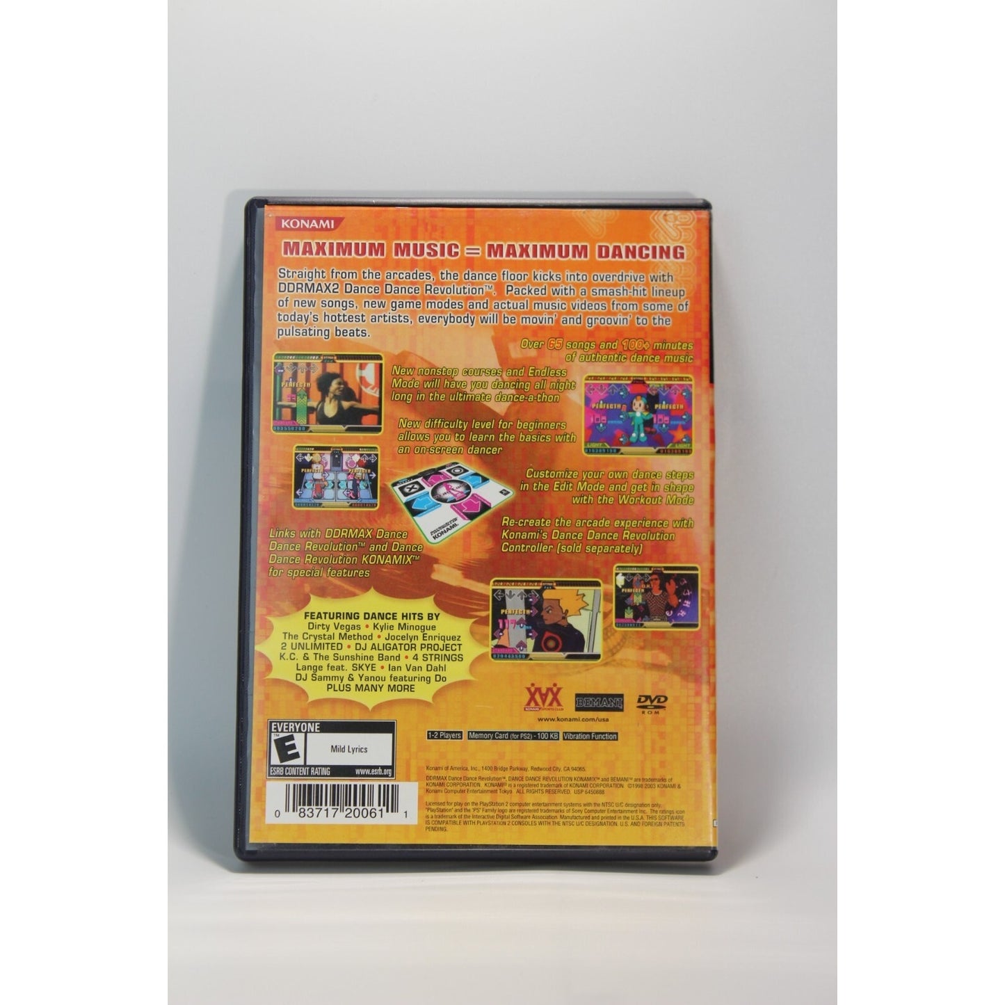 Dance Dance Revolution Max 2 PlayStation 2 PS2 Tested Video Game Used Music Game