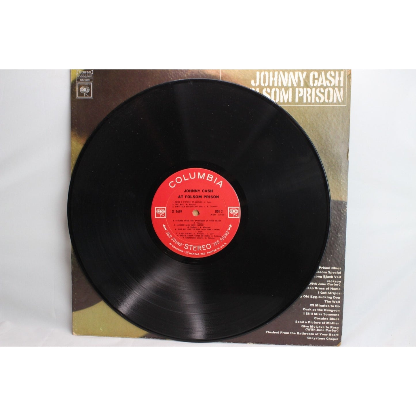 Johnny Cash – At Folsom Prison LP Vinyl Record Used