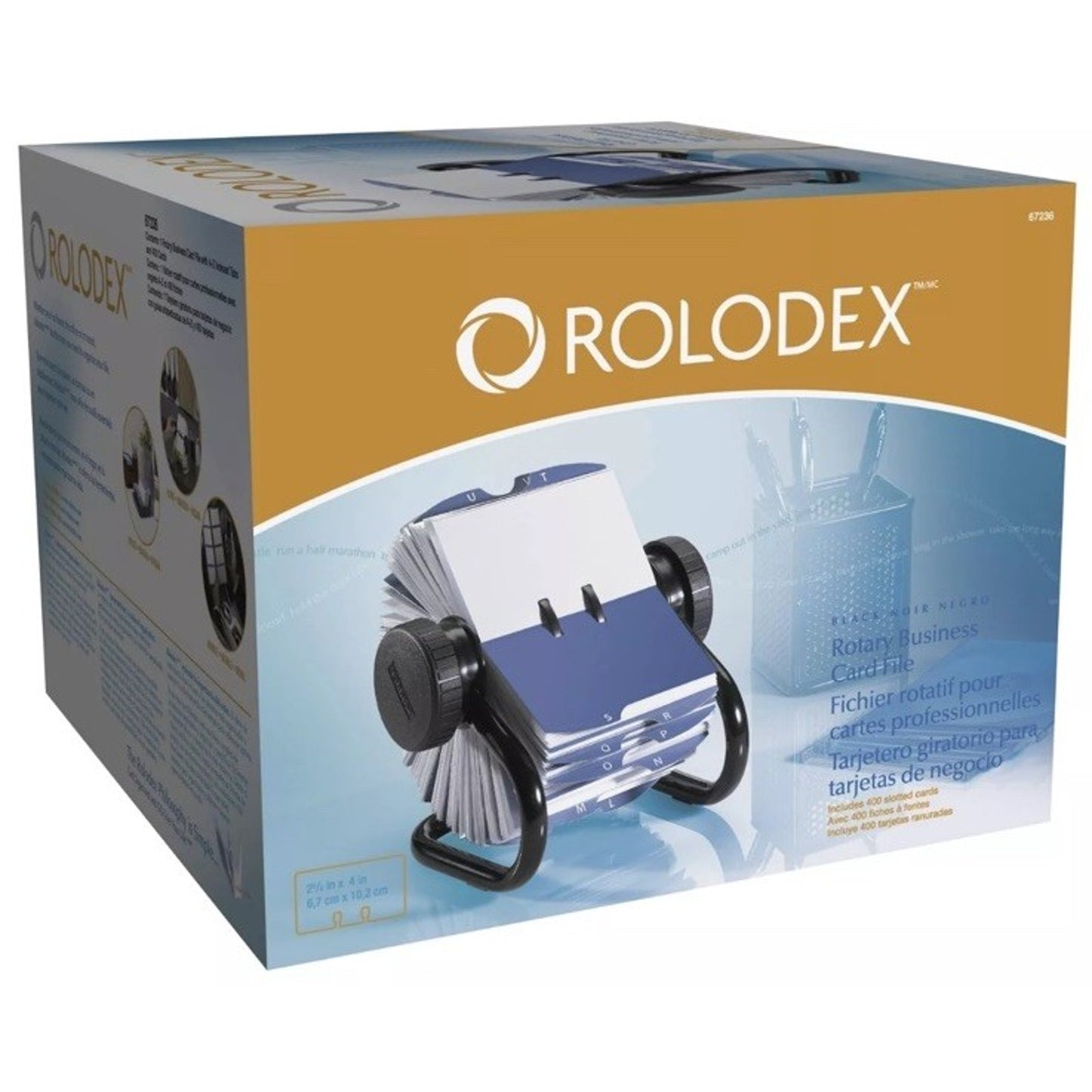 Rolodex Rotary Business Card Organizer Holder 400 Cards with A-Z Index Tabs New