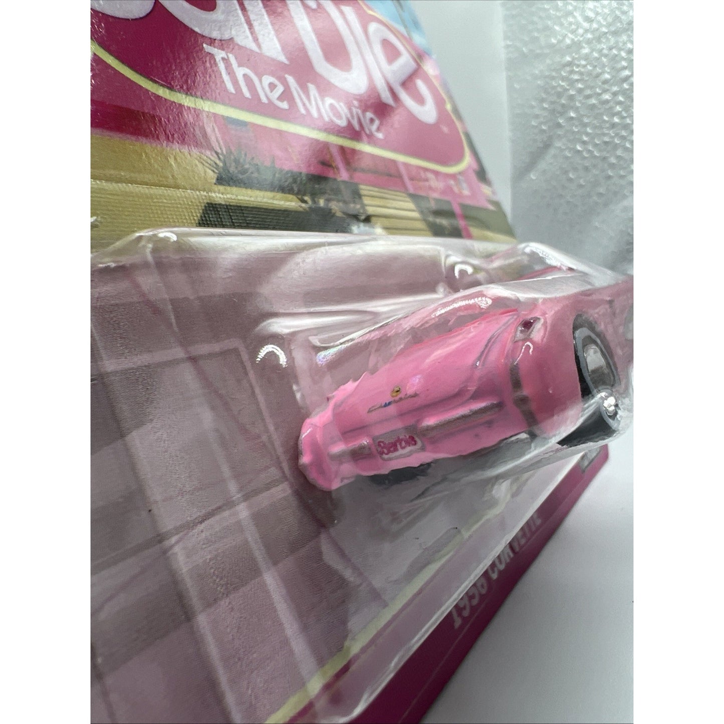 Hot Wheels Premium Pop Culture Barbie The Movie 1956 Corvette Chevrolet Pink