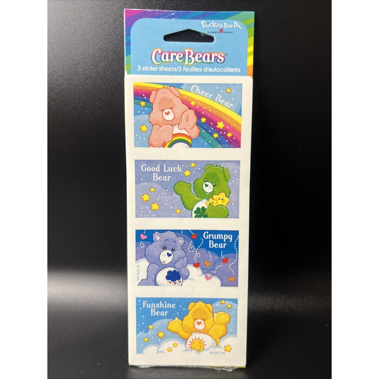 Vintage Sealed 2002 Stickety Doo Da Care Bears Sticker 3 Sheets Stickety Doo Da