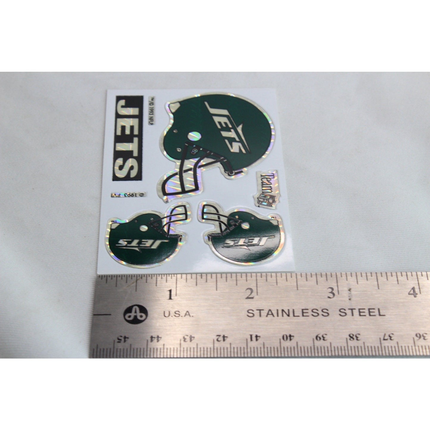 1993 New York Jets Helmet Sticker Vintage Prism Vending Machine Football