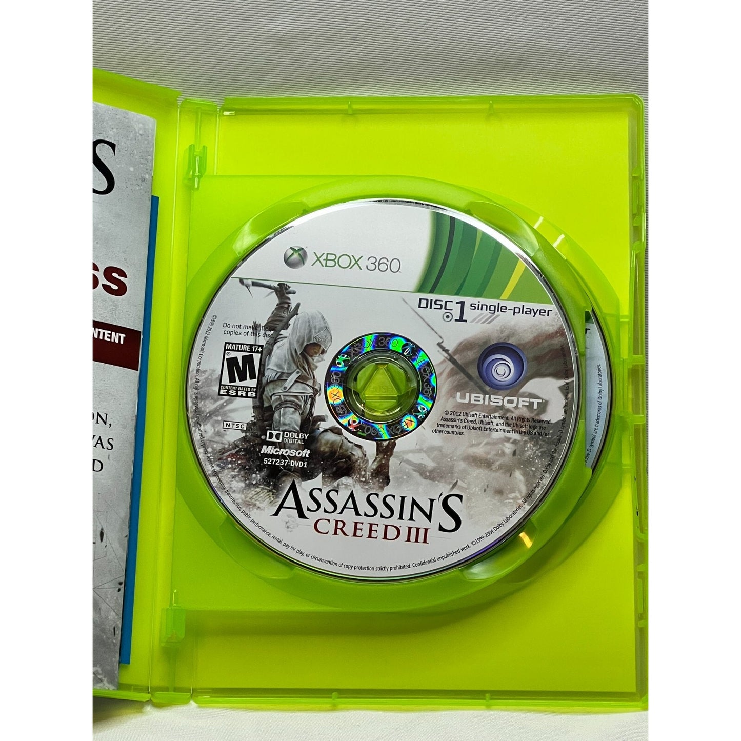 Assassin's Creed III Xbox 360 AC3 Tested Video Game Used
