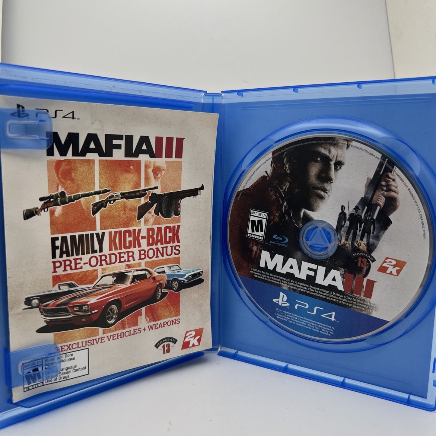 Mafia III Sony PlayStation 4 2016 PS4 Video Game Used With Map And Manual
