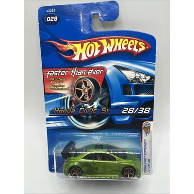 Hot Wheels 2006 First Editions #28/38 Green Honda Civic Si JDM Ultrafast Wheels