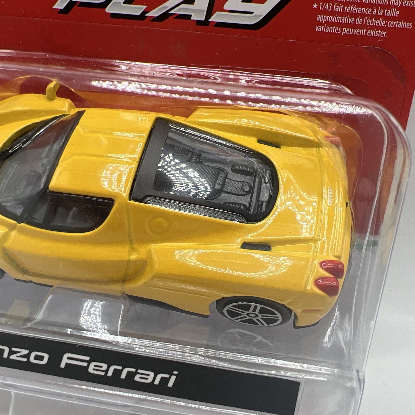 Burago 1/43 Race and Play Enzo Ferrari Rare Yellow Die Cast Toy Model Car New