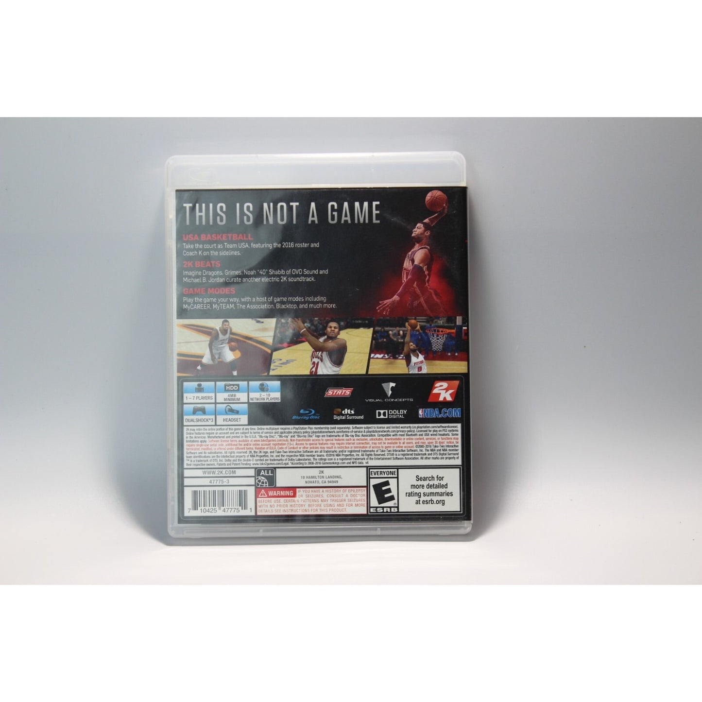 NBA 2K17 PlayStation 3 PS3 Tested Video Game Used Basketball Sports Game