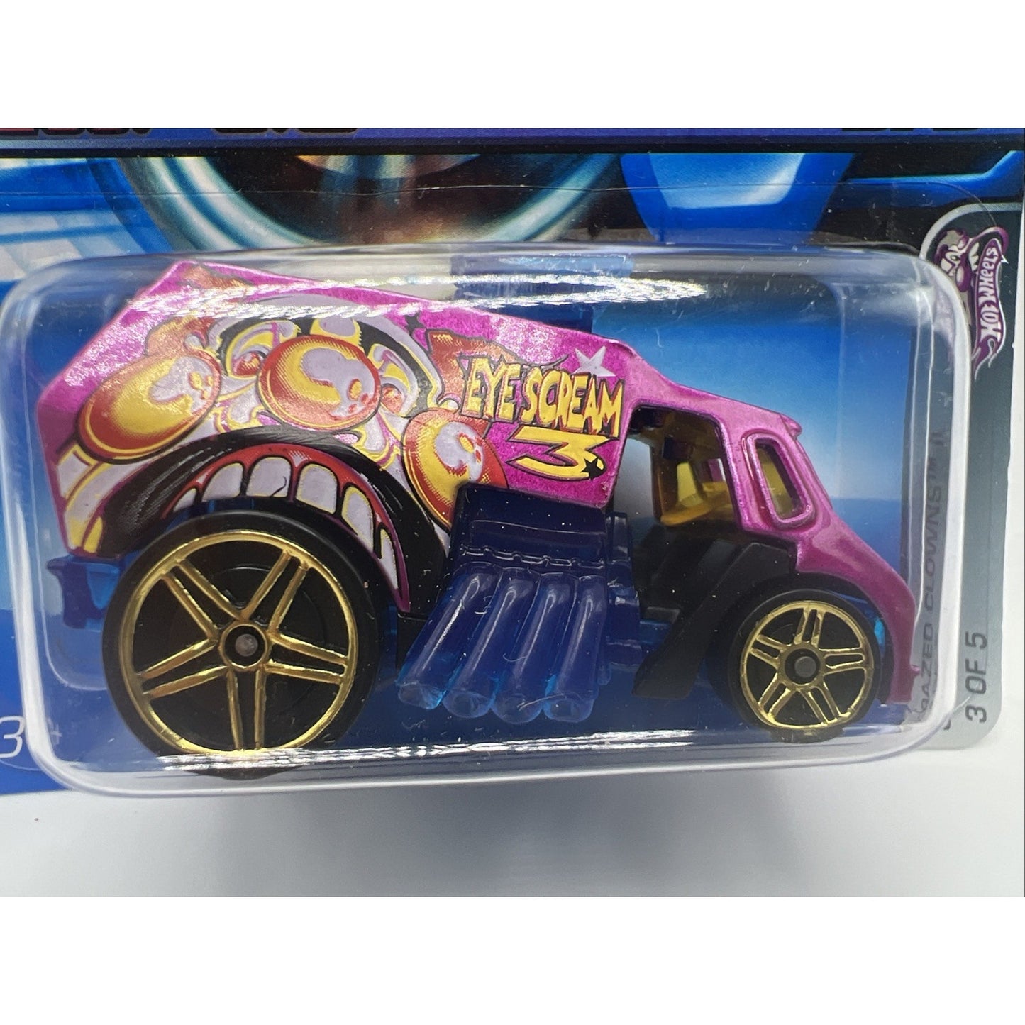 2005 Hot Wheels #113 Crazed Clowns 3/5 COOL-ONE Magenta w/Gold Pr5 Spoke Wheels