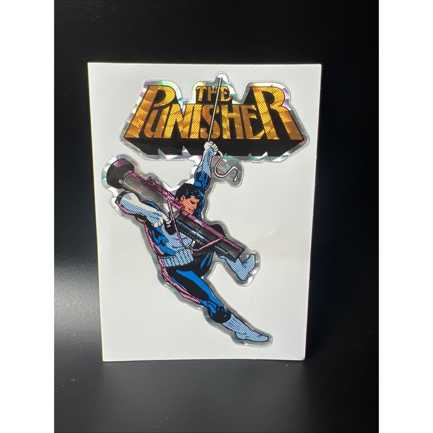 Vintage The PUNISHER Prism Vending Machine Sticker Die Cut Marvel Comics 1990s