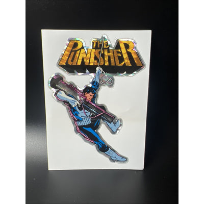 Vintage The PUNISHER Prism Vending Machine Sticker Die Cut Marvel Comics 1990s