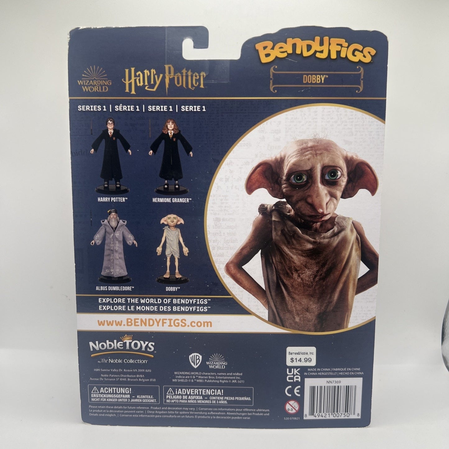 Harry Potter Movie Wizarding World Bendyfig Dobby Magical Elf 7" Figure