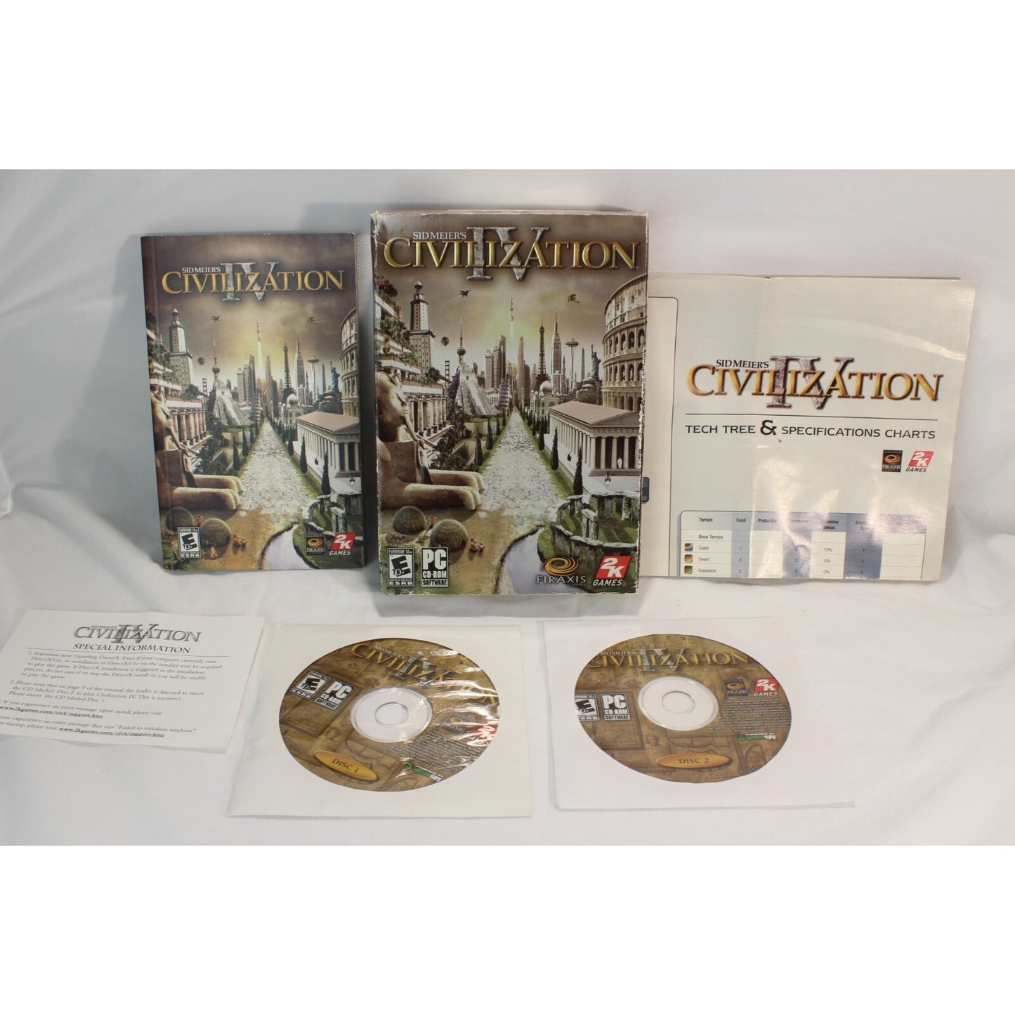 Sid Meier's Civilization IV PC Tested Video Game Strategy Civ 4 Used Disc