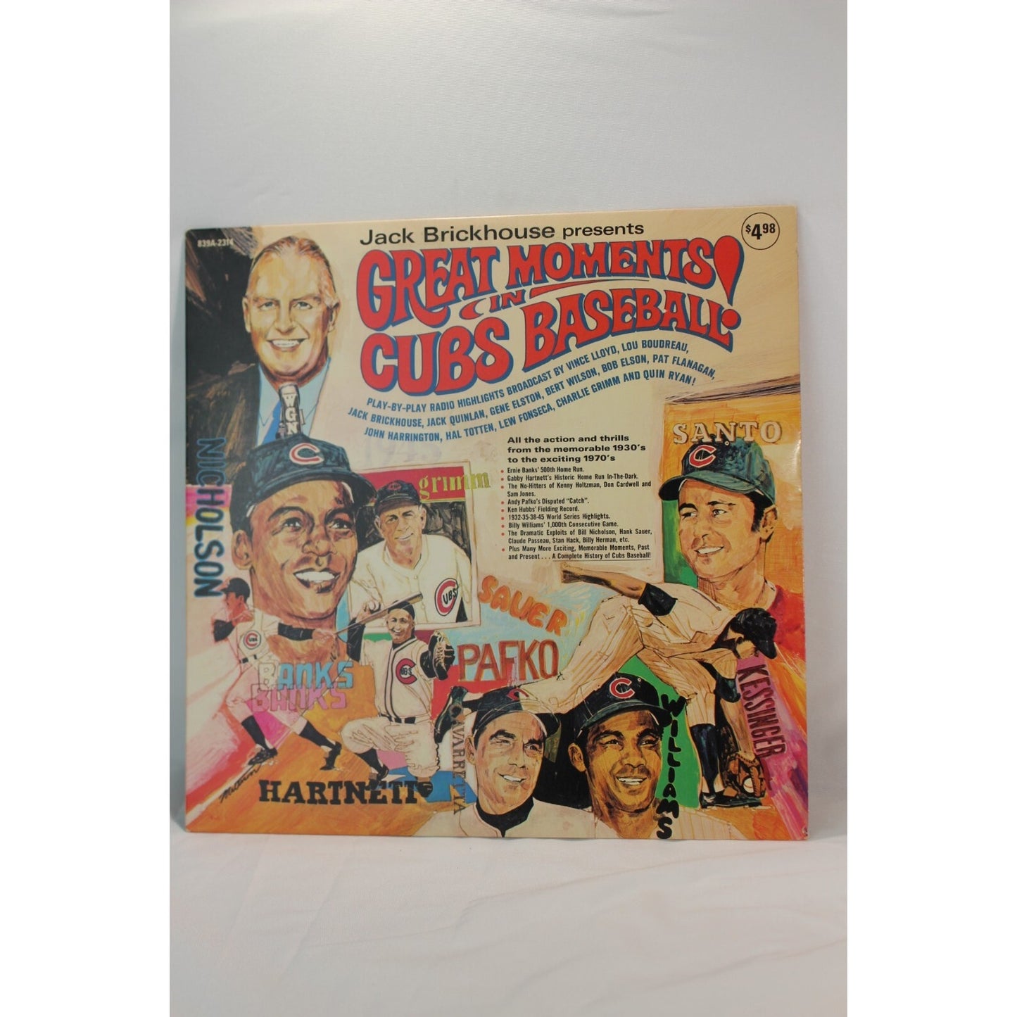 Jack Brickhouse Great Moments Cubs Baseball Record Audio Tested Video Music Used