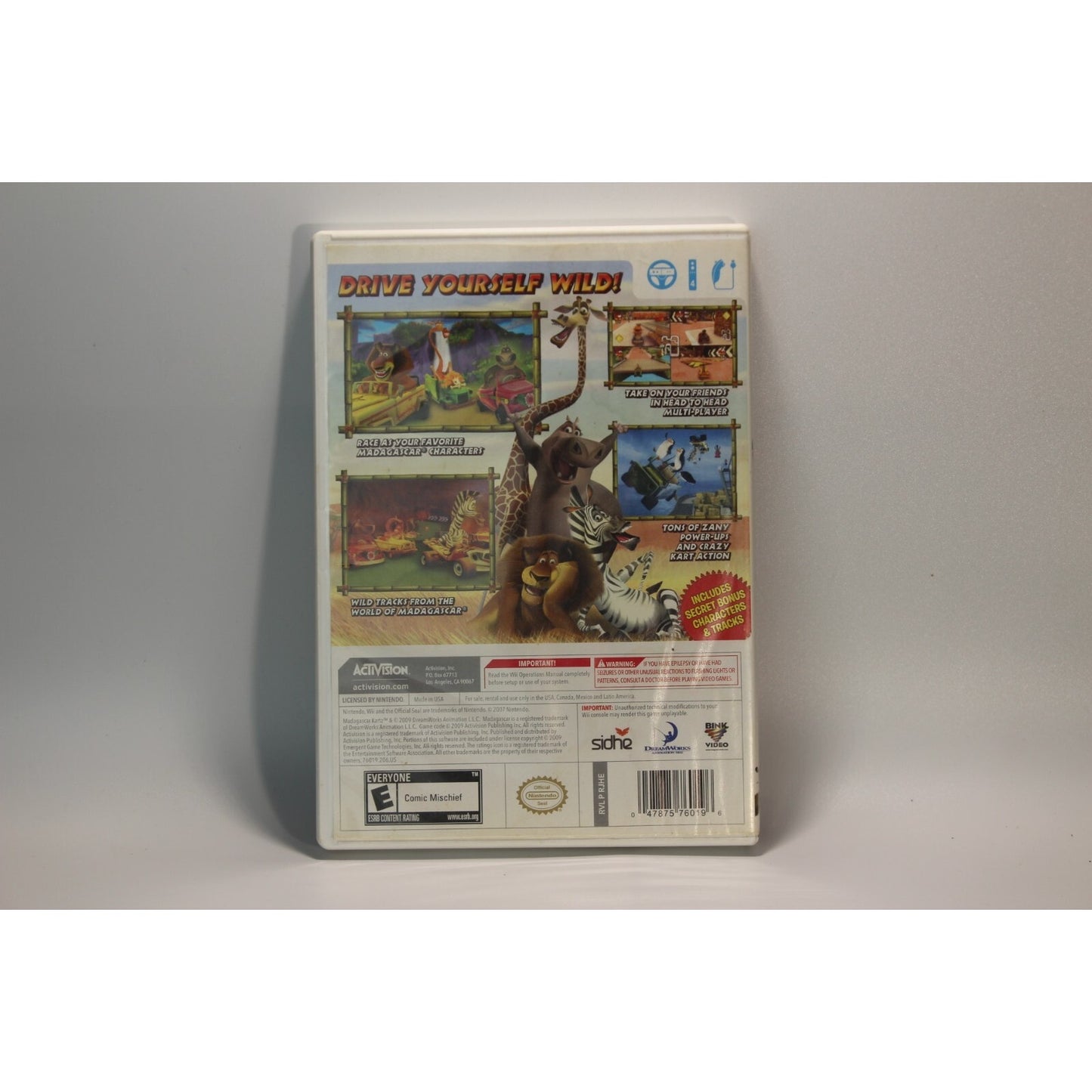 Madagascar Kartz Nintendo Wii Tested Video Game Used