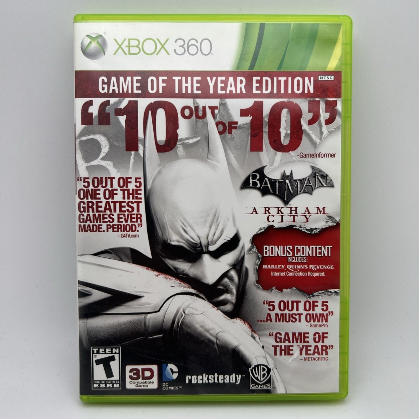 Batman Arkham City Game of the Year Platinum Hits For XBox 360 Video Game Used