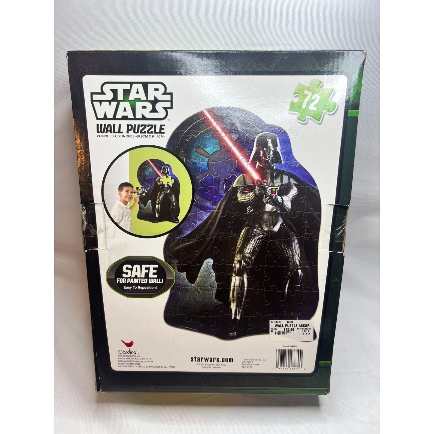 Star Wars Wall Puzzle 72 Pieces 24x36 Inch Darth Vader New Sealed