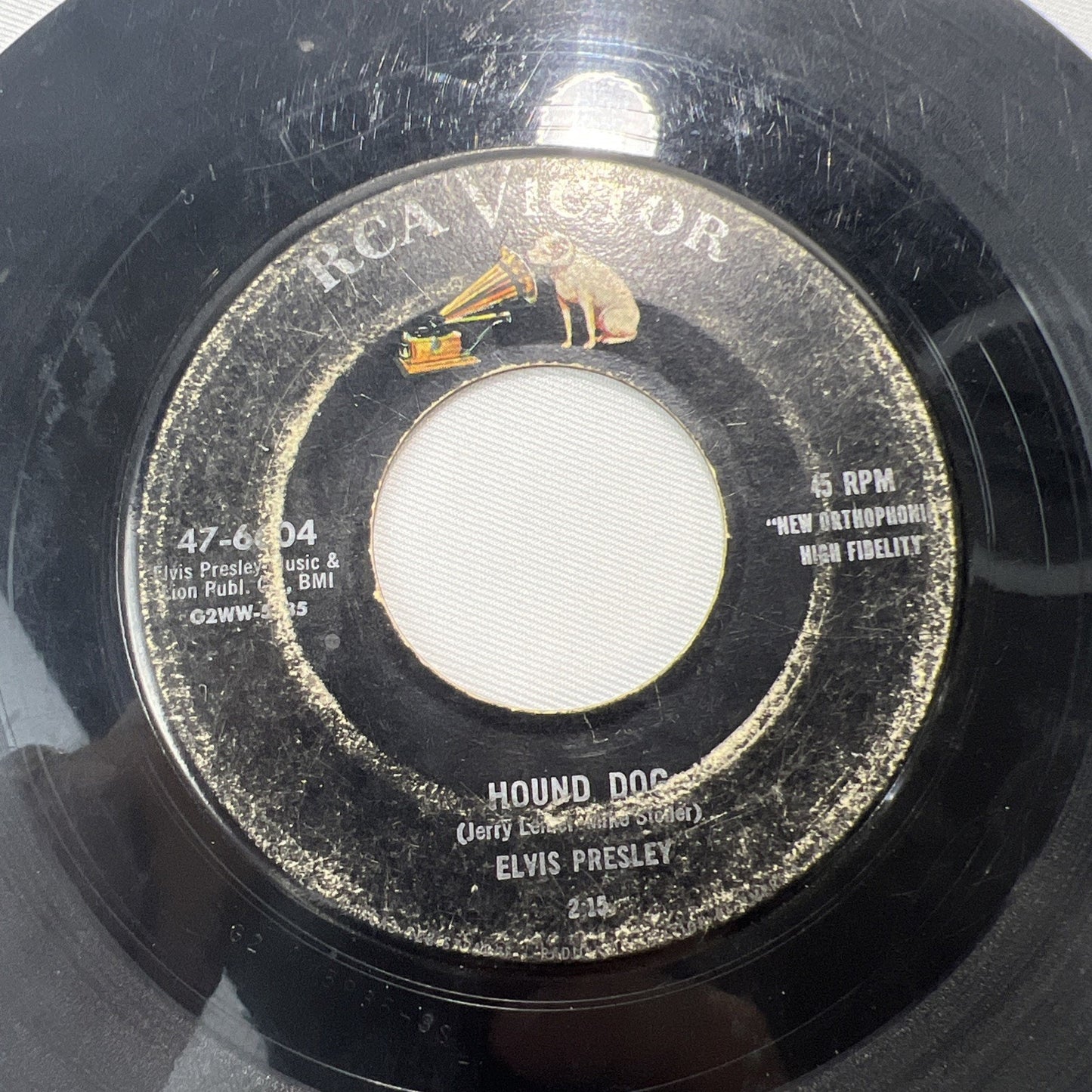 Elvis Presley Don't Be Cruel / Hound Dog 45 rpm Record 47-6604 RCA Victor Rare