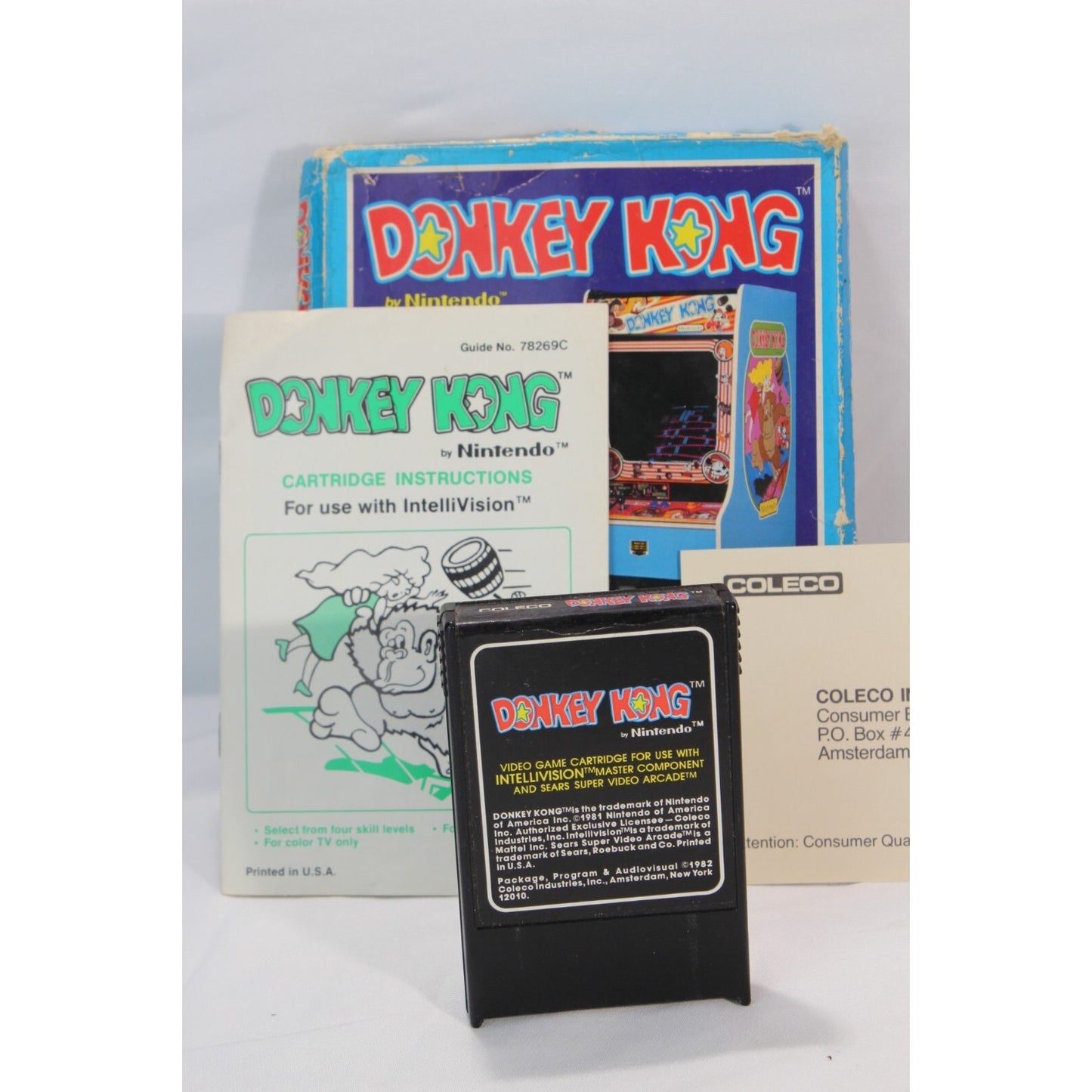 Donkey Kong Intellivision Tested Video Game Used Classic Arcade Platformer