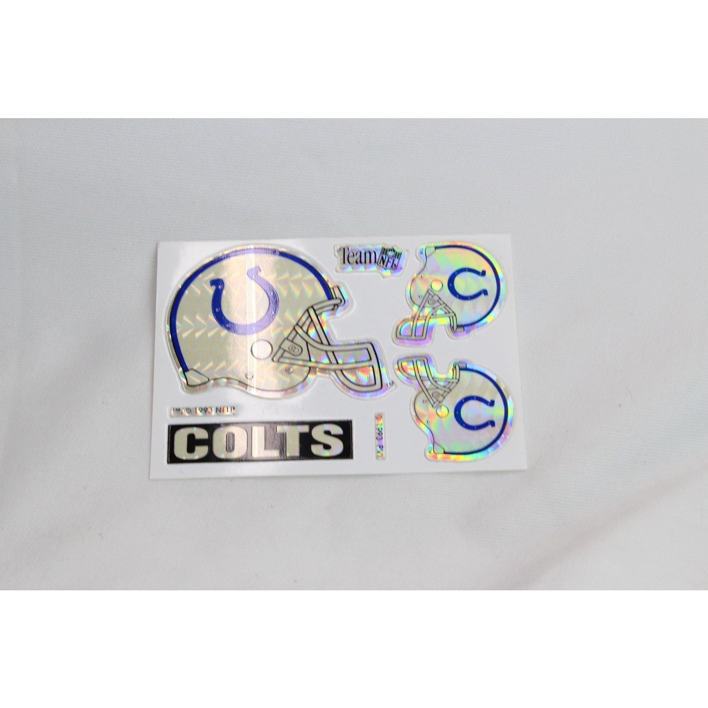 Vintage NFL Prism Sticker 1993 Vending Machine Indianapolis Colts Football Team