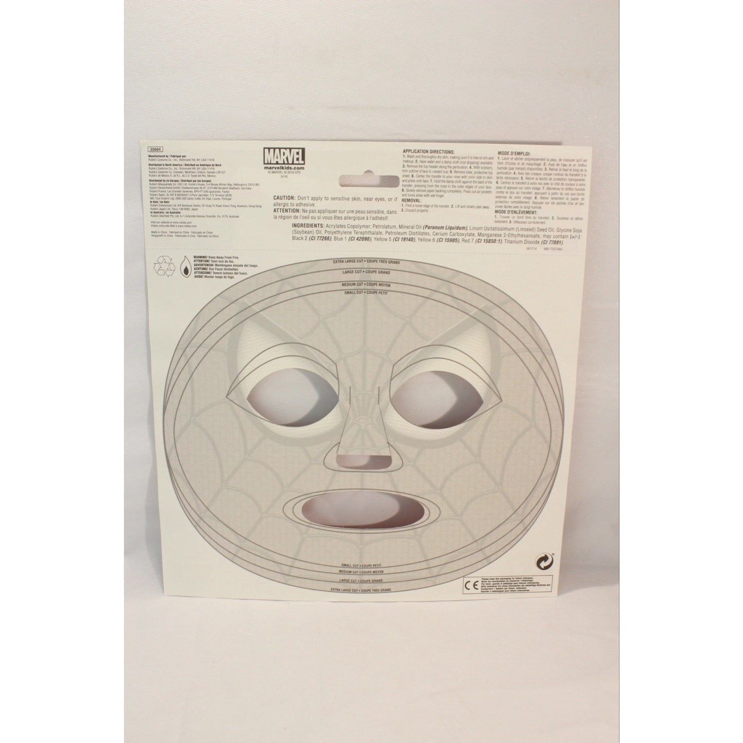 Marvel Spider-Man Super Hero Kids Face Temporary Tattoo Fun Easy Safe Peel Off