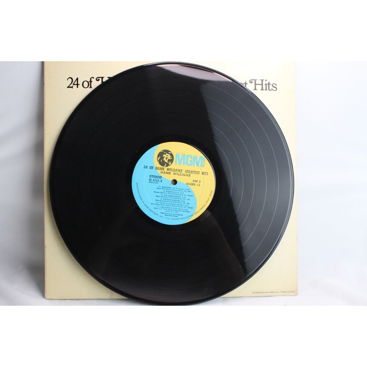 Hank Williams 24 of His Greatest Hits Vinyl Record Tested Used