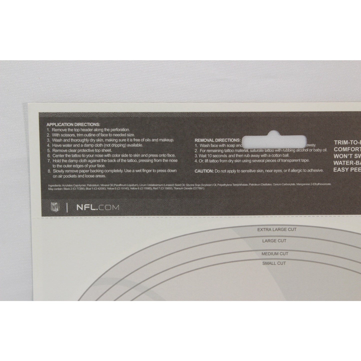 Denver Broncos Game Day Face Temporary Tattoo NFL Football Fan Peel Off Tattoos