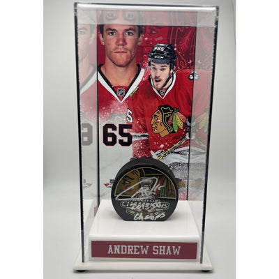 Andrew Shaw Chicago Blackhawks 2013 Cup Puck Signed SC Champs Autographed
