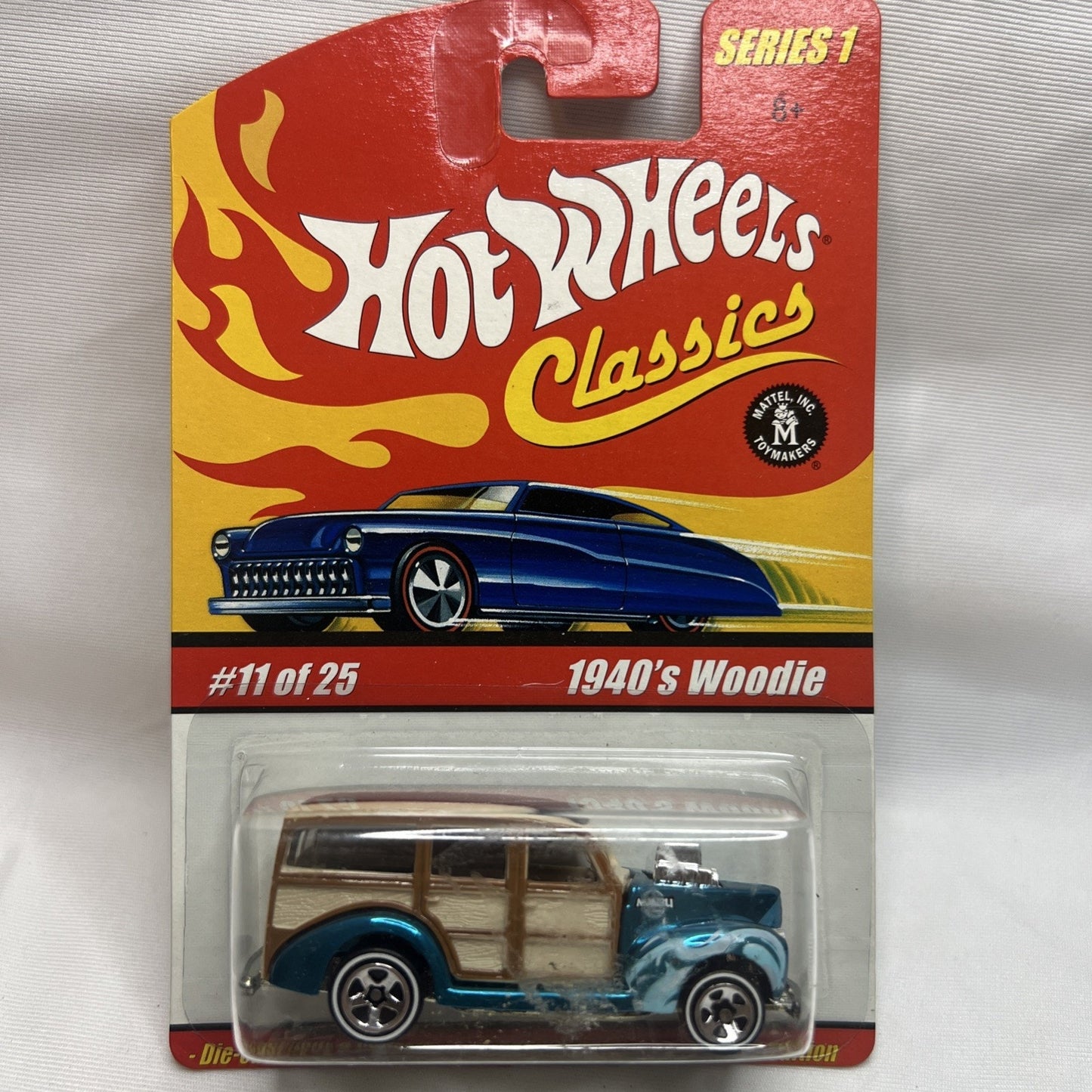 Hot Wheels 40 1940's Woodie Classics Car 11 of 25 Series 1 Blue Spectraflame