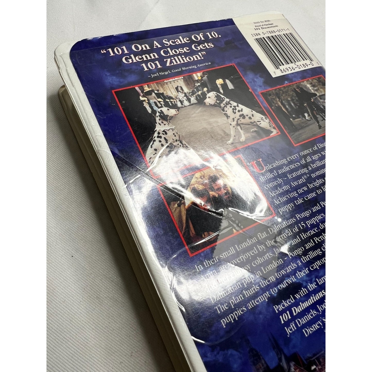 101 Dalmatians Glenn Close Walt Disney VHS Video Tape Tested Used