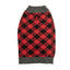 Vibrant Life Dog Pet Clothes Plaid Red Black Winter Apparel Sweater Size Small