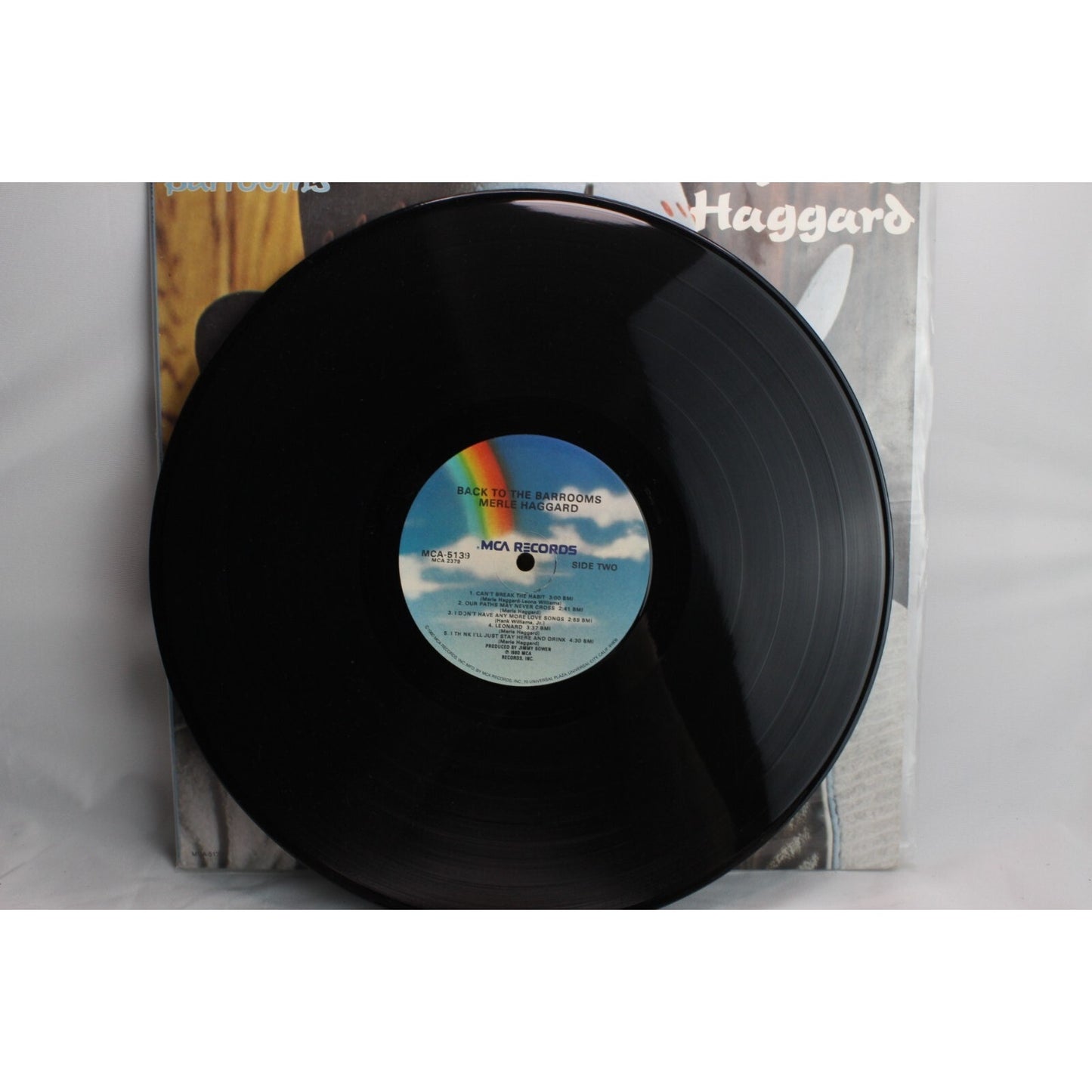 Merle Haggard Back to the Barrooms Vinyl Record Used