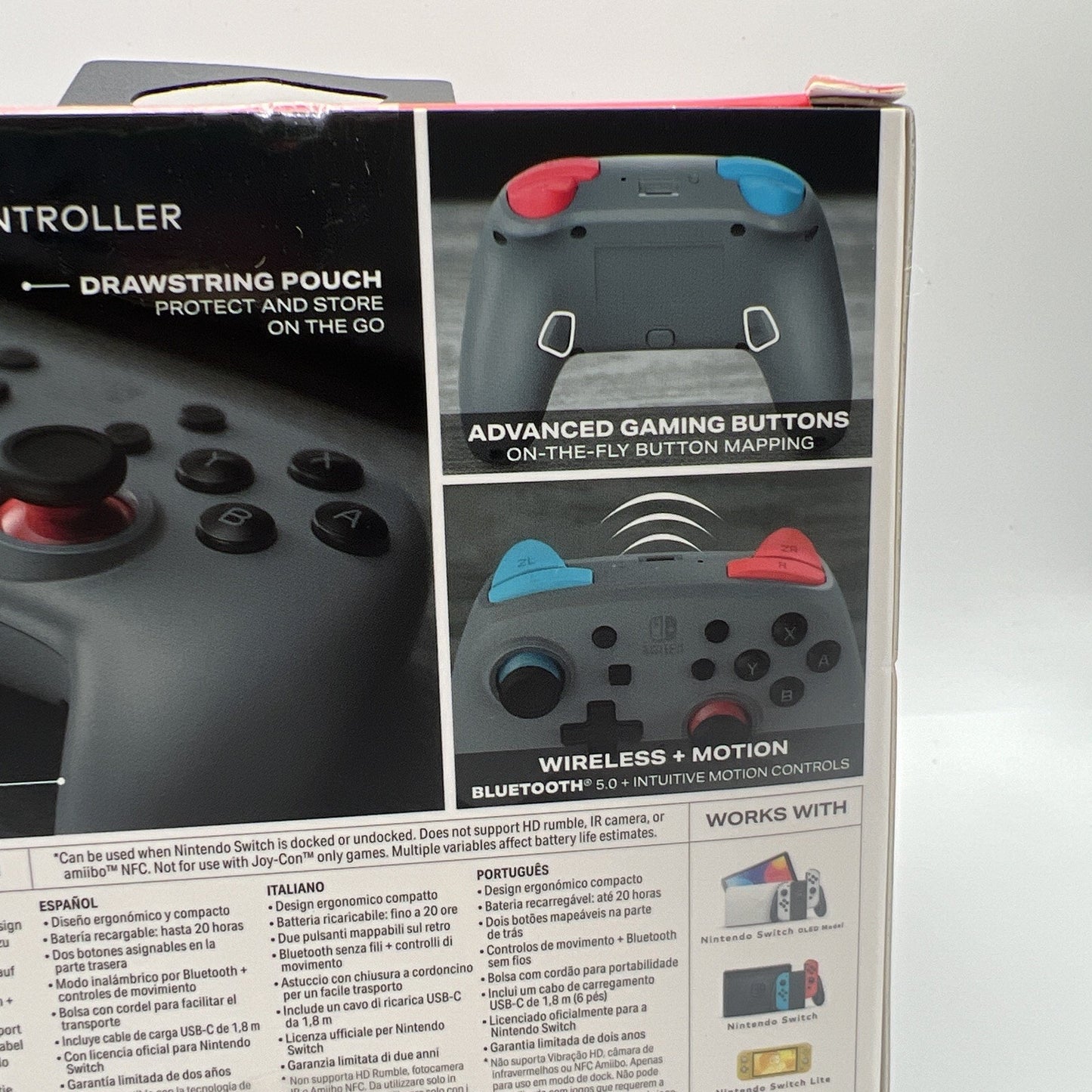 PowerA Enhanced Nano Wireless Controller for Nintendo Switch Black Gray Sealed