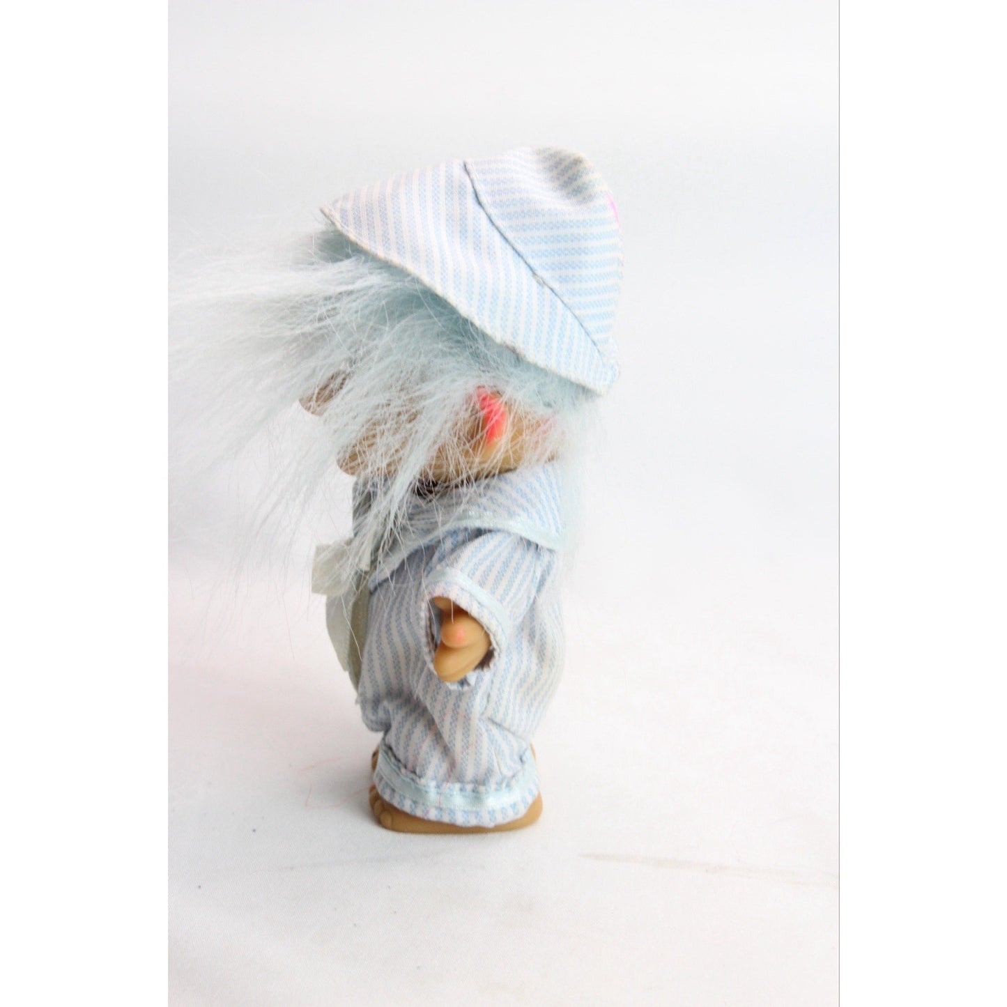 Russ #18455 “Springtime Boy” White Hair Troll Doll With Pinstripe Sailor Suit PJ