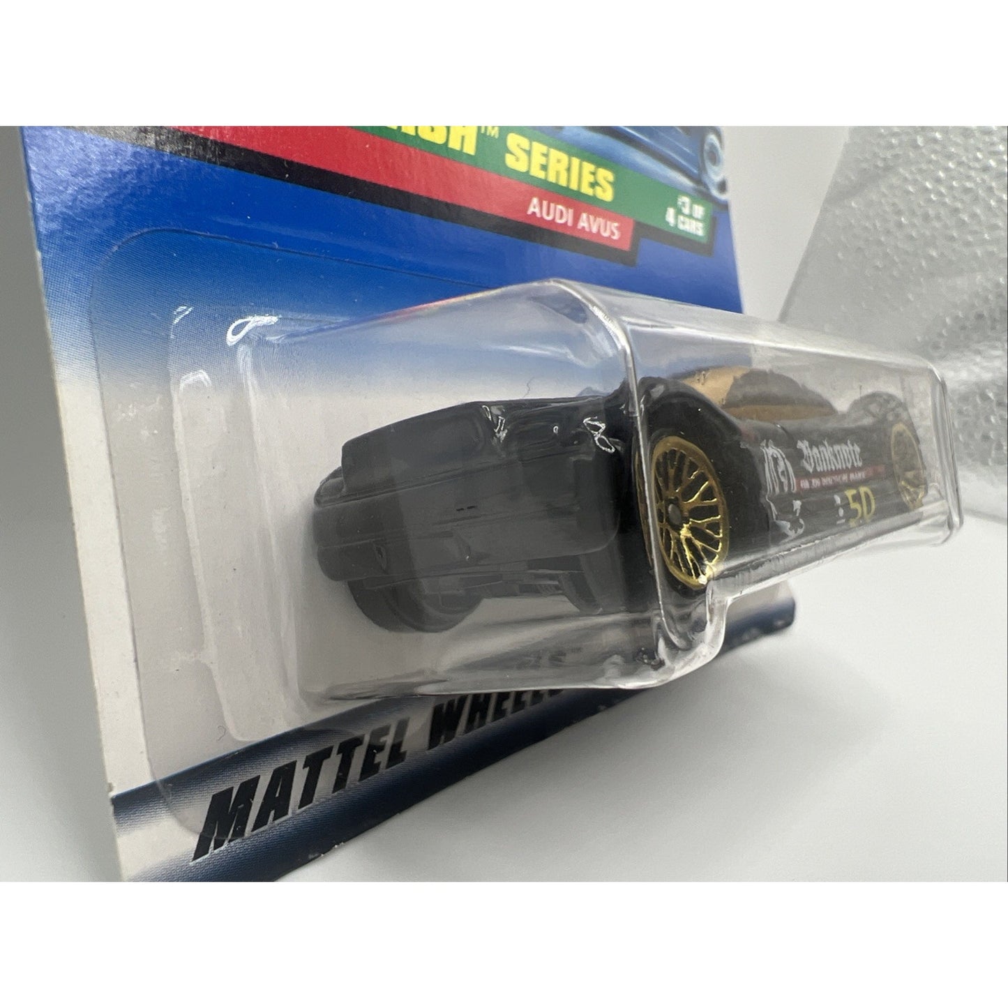 Hot Wheels 1998 Dash 4 Cash Series #723 Audi Avus Black Gold Race Car Die Cast