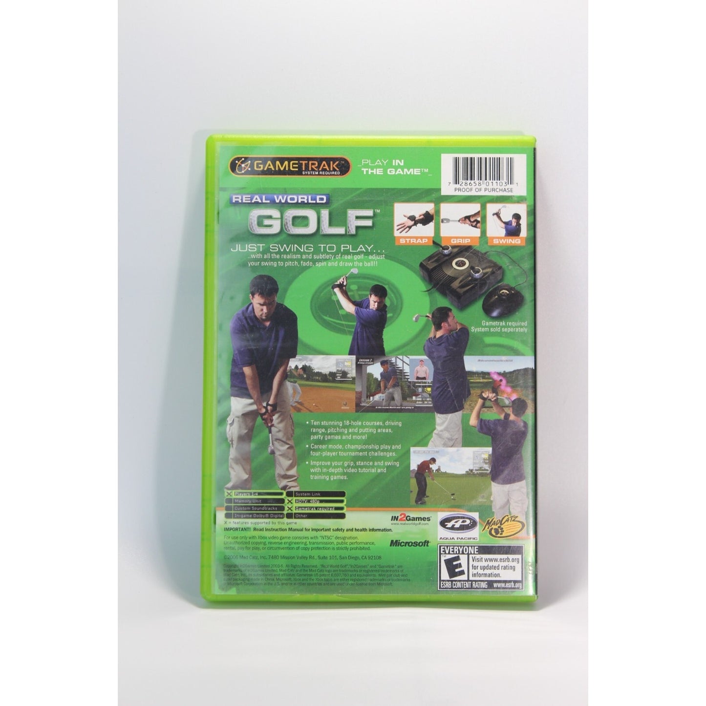 Real World Golf Xbox Tested Video Game Used Sports Golf Game