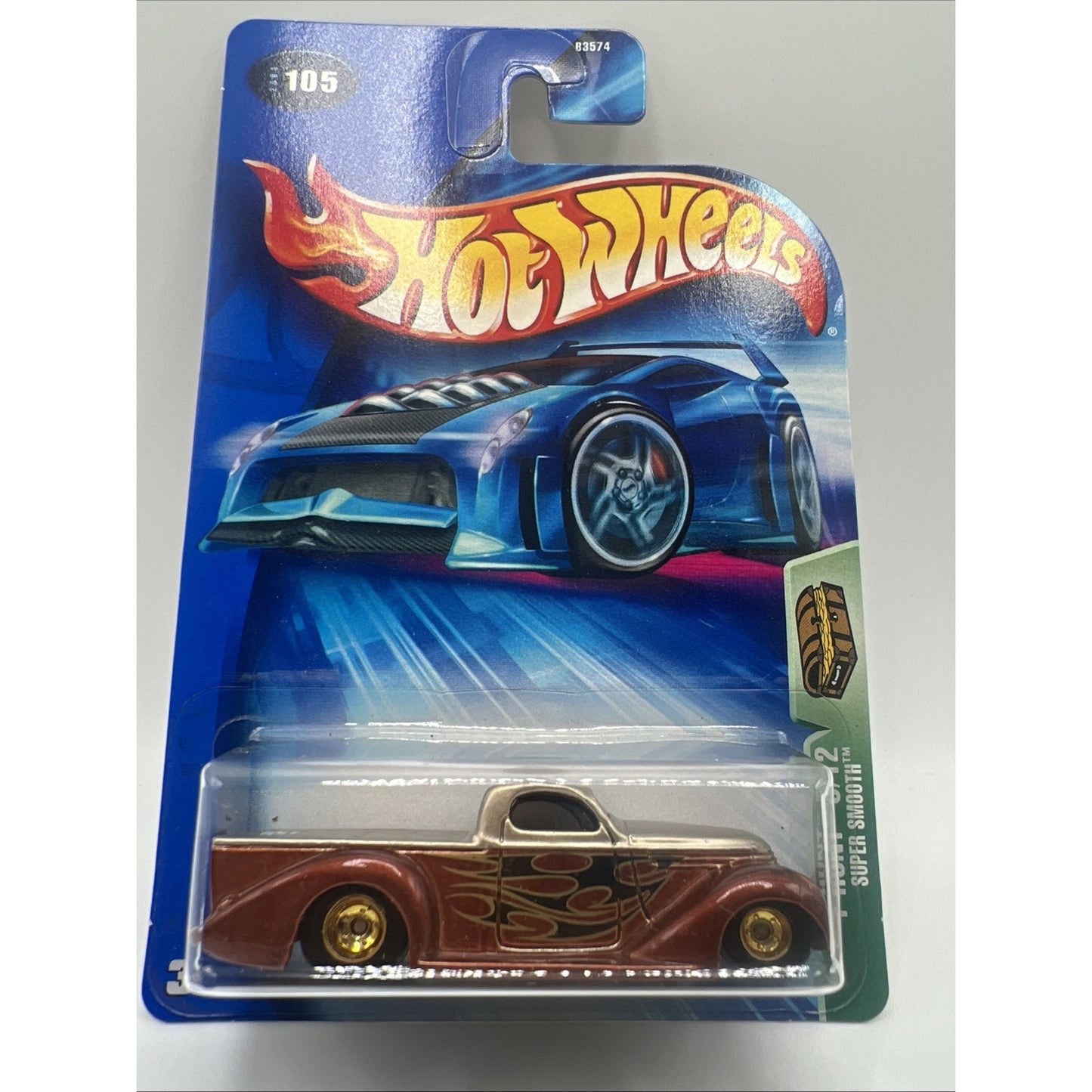 2004 Hot Wheels #105 Treasure Hunt 5/12 Super Smooth Brown Bronze Die Cast Truck