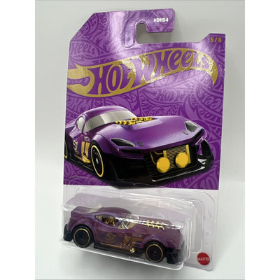 Hot Wheels 57th Anniversary Muscle And Blown #5 Purple Gold Race Car Model