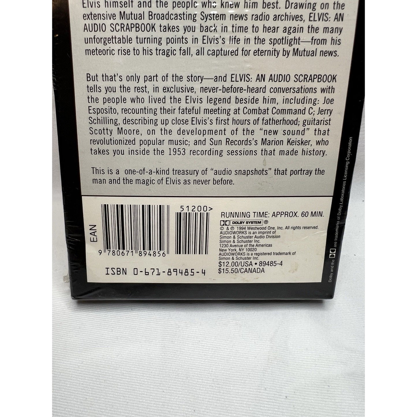 Elvis Presley An Audio Scrapbook Cassette Audio Tape George Klein 1994 Sealed