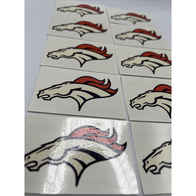 NFL Denver Broncos Temporary Tattoo Pack Of 10 Face Body Tattoos Football Bronco