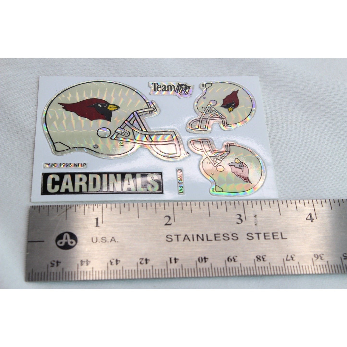 Vintage 1993 Vending Machine Team NFL Arizona Cardinals Sticker Prism