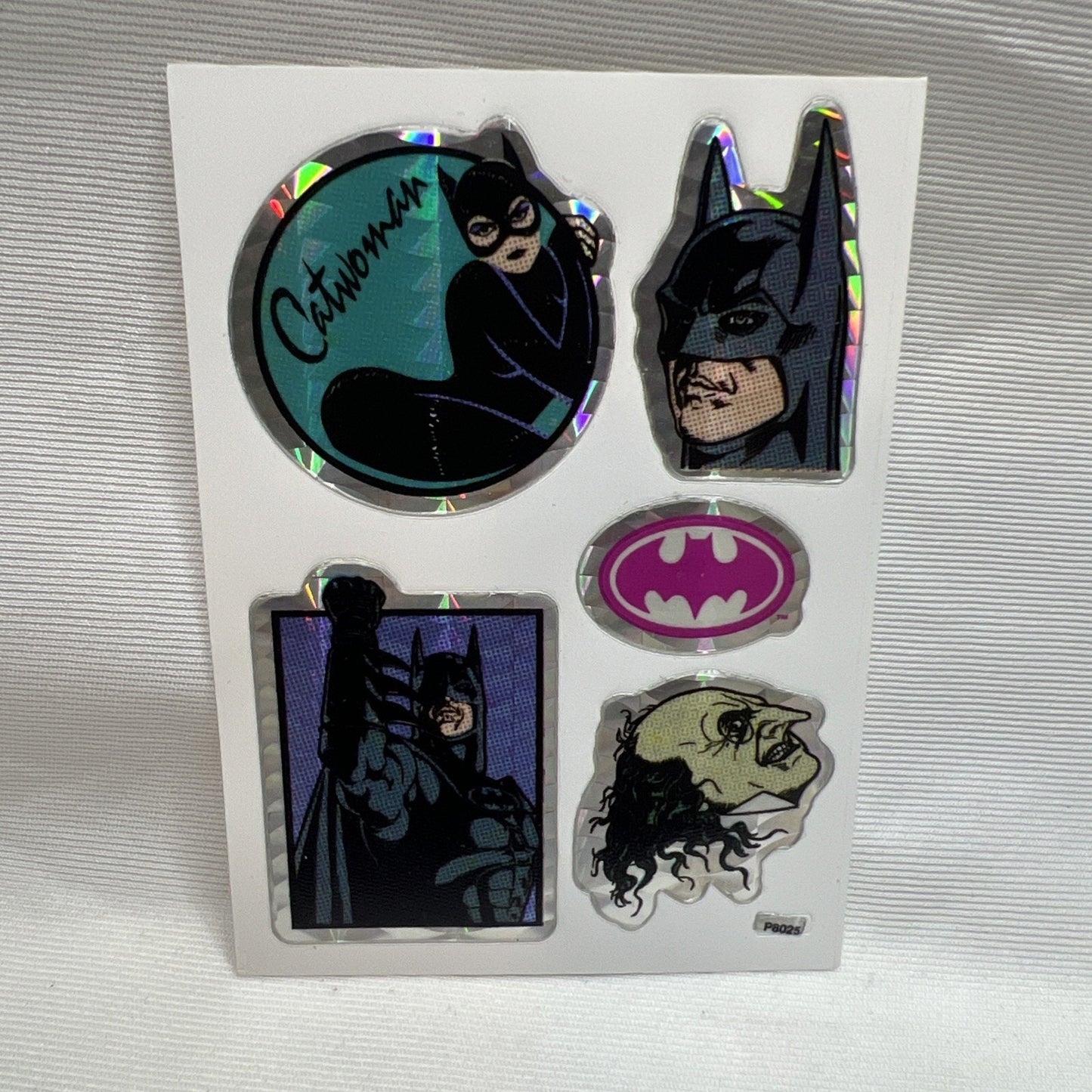 1990's DC Comics Batman Vending Machine Die-cut Prism Sticker Car Woman Penguin